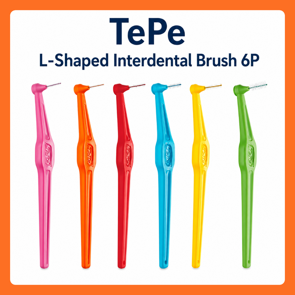 TePe L-Shaped Interddddddd Interdental Brush 6P / Tooth Gap Cleaner แปรงดูแลช่องปากสวีเดน