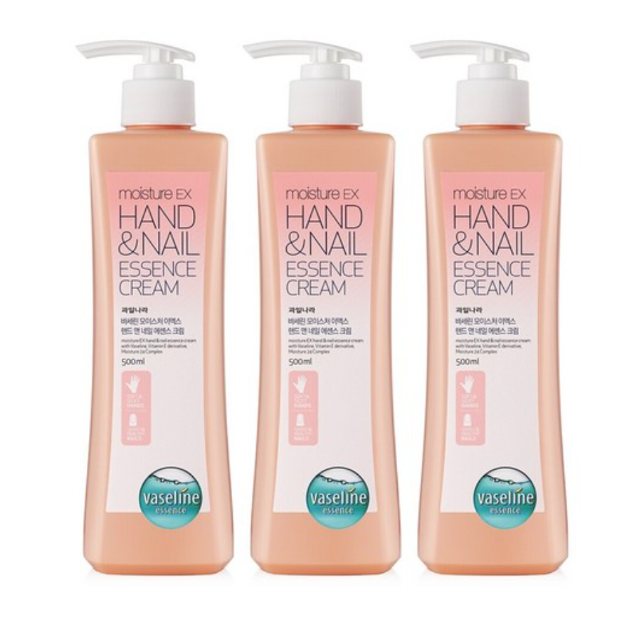 KWAILNARA VASELINE MOISTURE EX HAND & NAIL CREAM 500ML, 3 ชิ้น