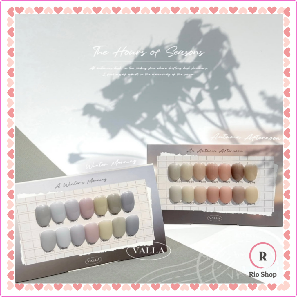 Valla x Autumn Afternoon & Winter Morning 7 Color Set Syrup Nail