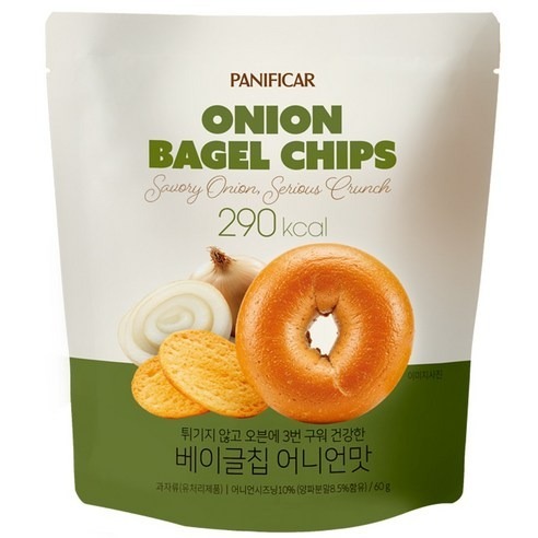 Panificar Onion Bagel Chips 60g – ขนมเกาหลีอบคาว