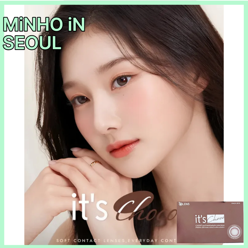 OLENS Its Choco Month – 1 สี  | รายเดือน Its Choco 12.9 มม. คอนแทคเลนส์สี K-Beauty 2p 1 กล่อง