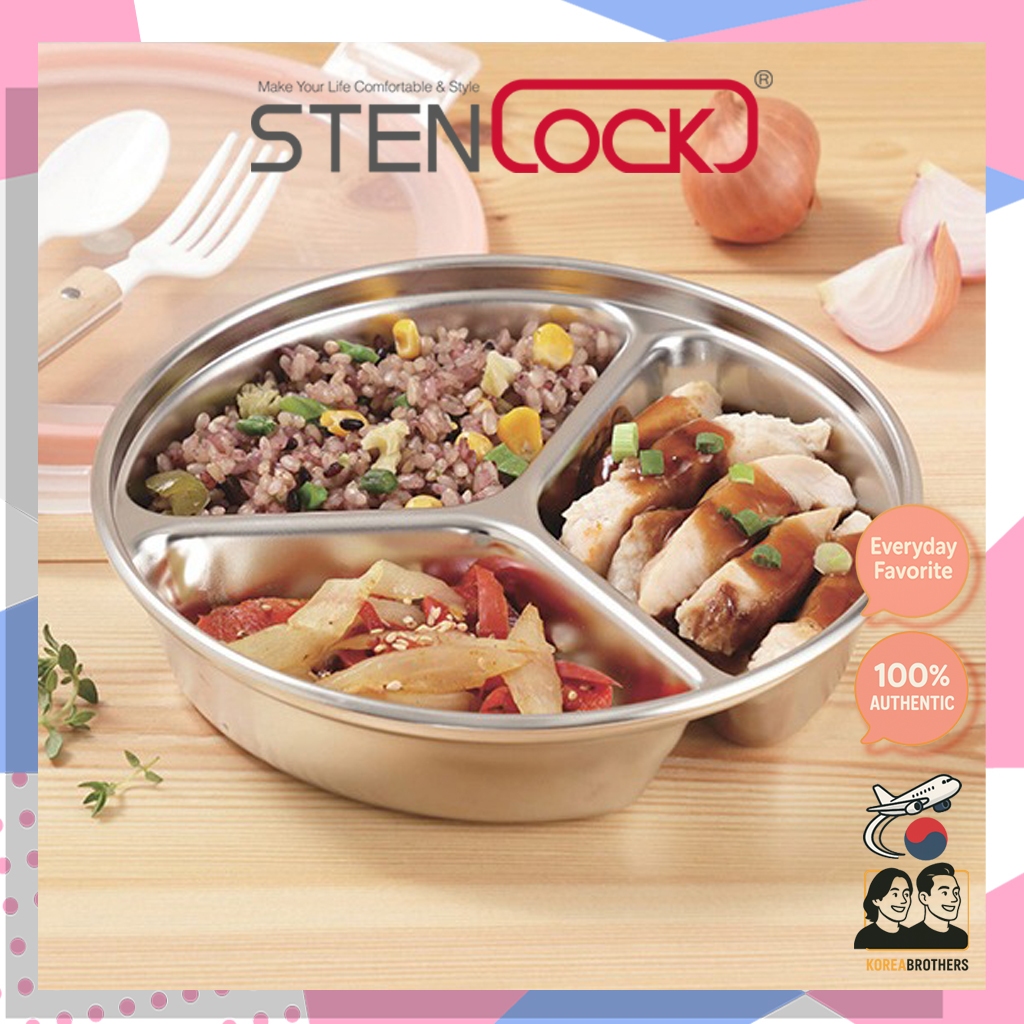 Stenlock Made in Korea Stainless Pure Multi Circle เครื่องบรรจุอาหารด้านข้างชุดจาน