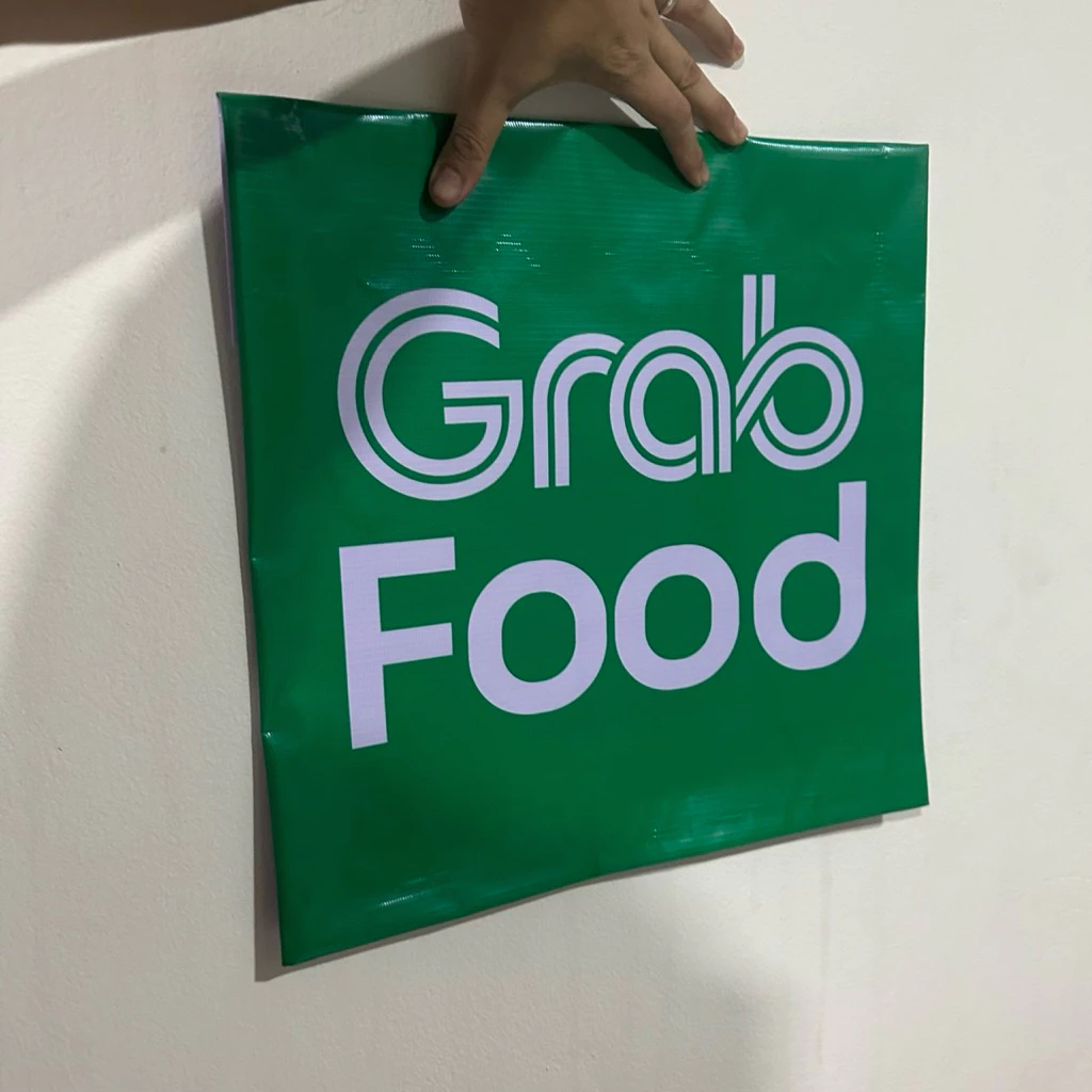 ป้าย grab สำหรับติดรถหรือ ติดหน้าร้าน