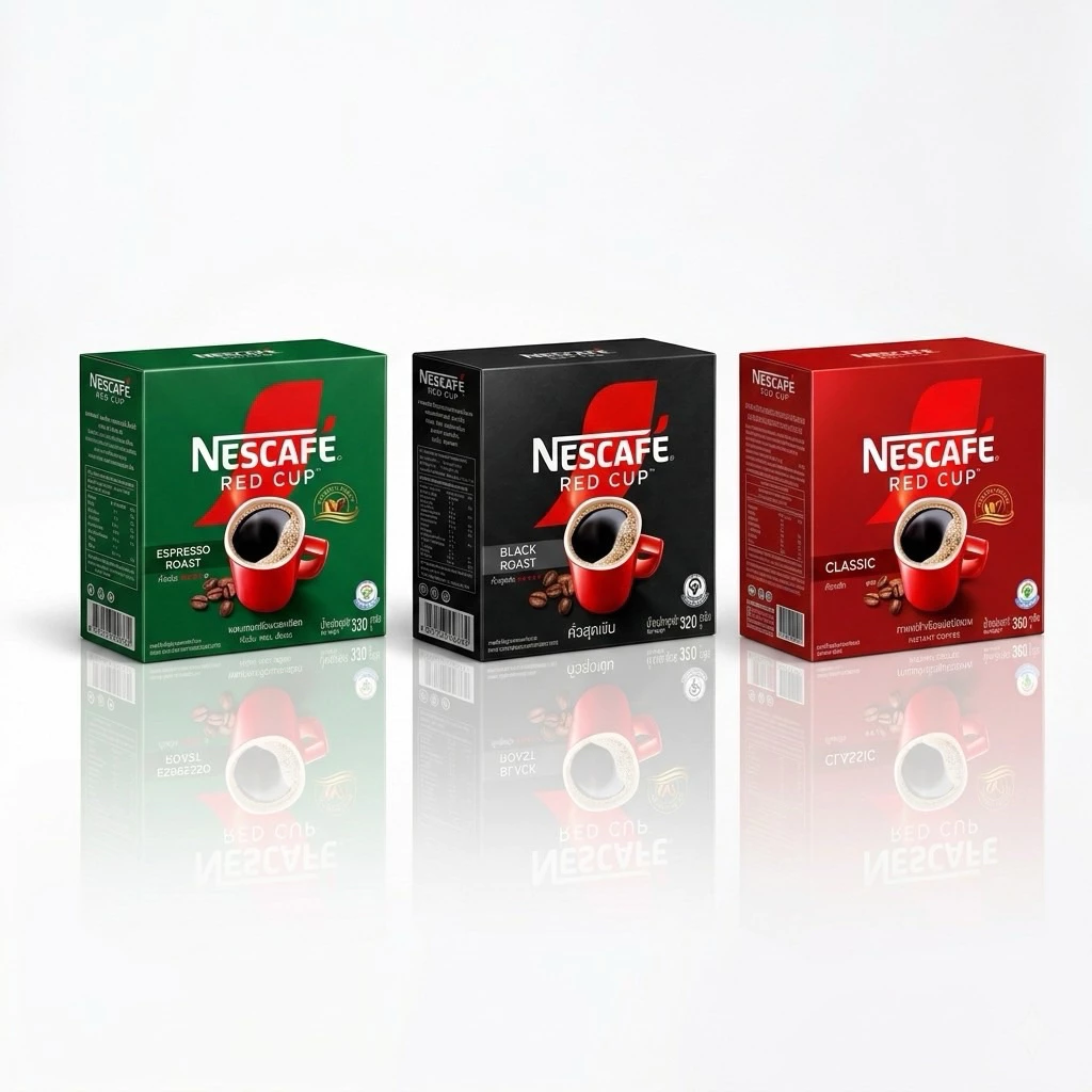 Nescafe Red Cup เนสกาแฟ เรดคัพ กาแฟสำเร็จรูปผสมกาแฟคั่วบดละเอียด แบบกล่อง ขนาด 320-360กรัม