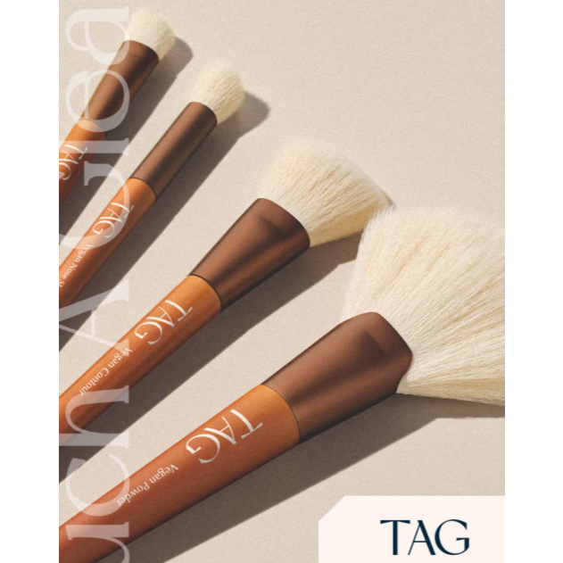 TAG แปรงแต่งหน้าวีแกน 5 แบบ | แป้ง คอนทัวร์ เฉดดิ้งจมูก อายแชโดว์ กําหนด คู่หู