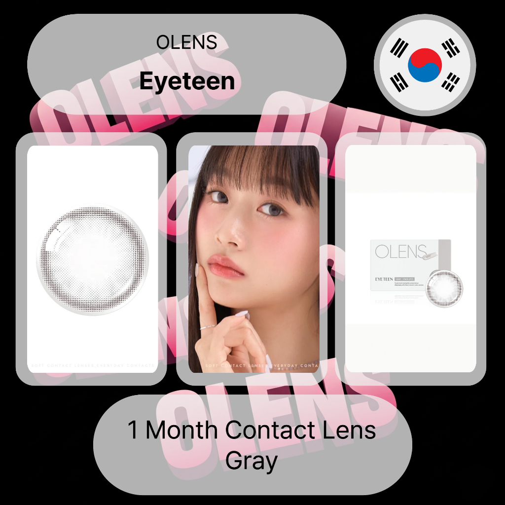 Olens Eyeteen คอนแทคเลนส์รายเดือน สีเทา