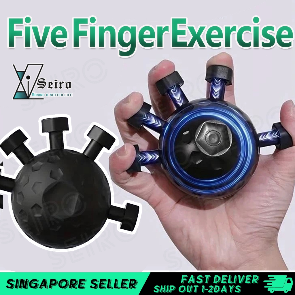 SGfinger การออกกําลังกายแบบห้านิ้ว Grip Finger Strengthener Decompression venous อุปกรณ์ฝึกความแข็งแ