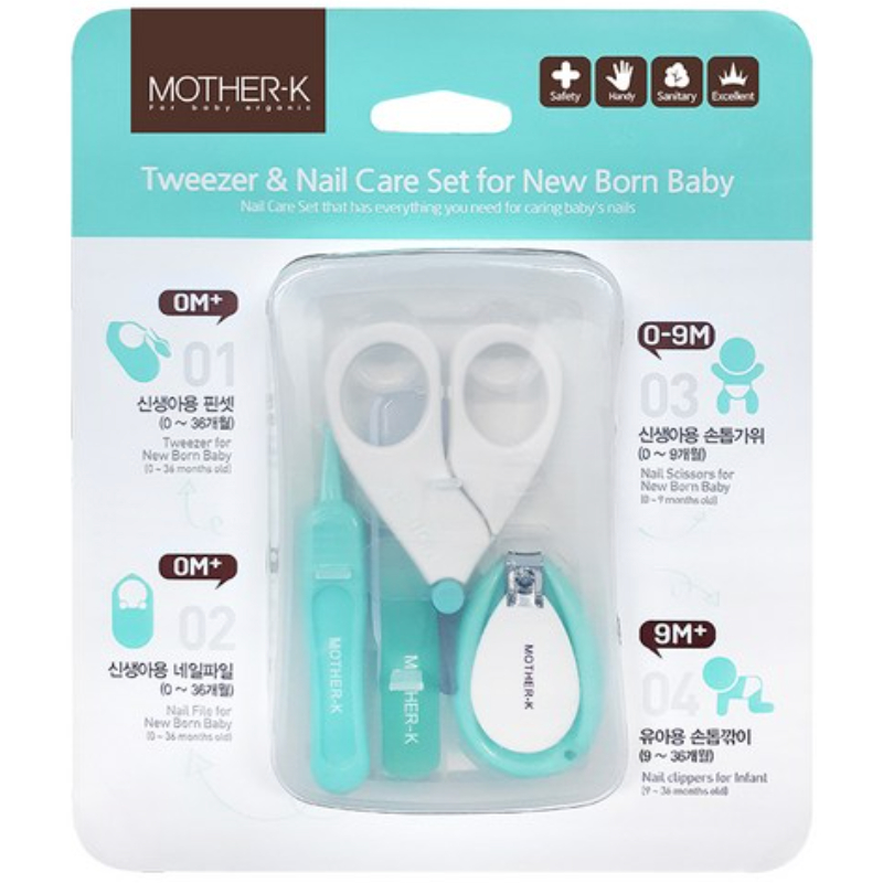 Mother-K Infant Nail Care Set 4 ชิ้น (มิ้นต์/ขาว)