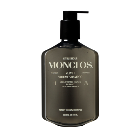 MONCLOS Velvet Volume Shampoo 500ml / Hair Volume & Shine Improvement / สําหรับผมแห้งและปกติ