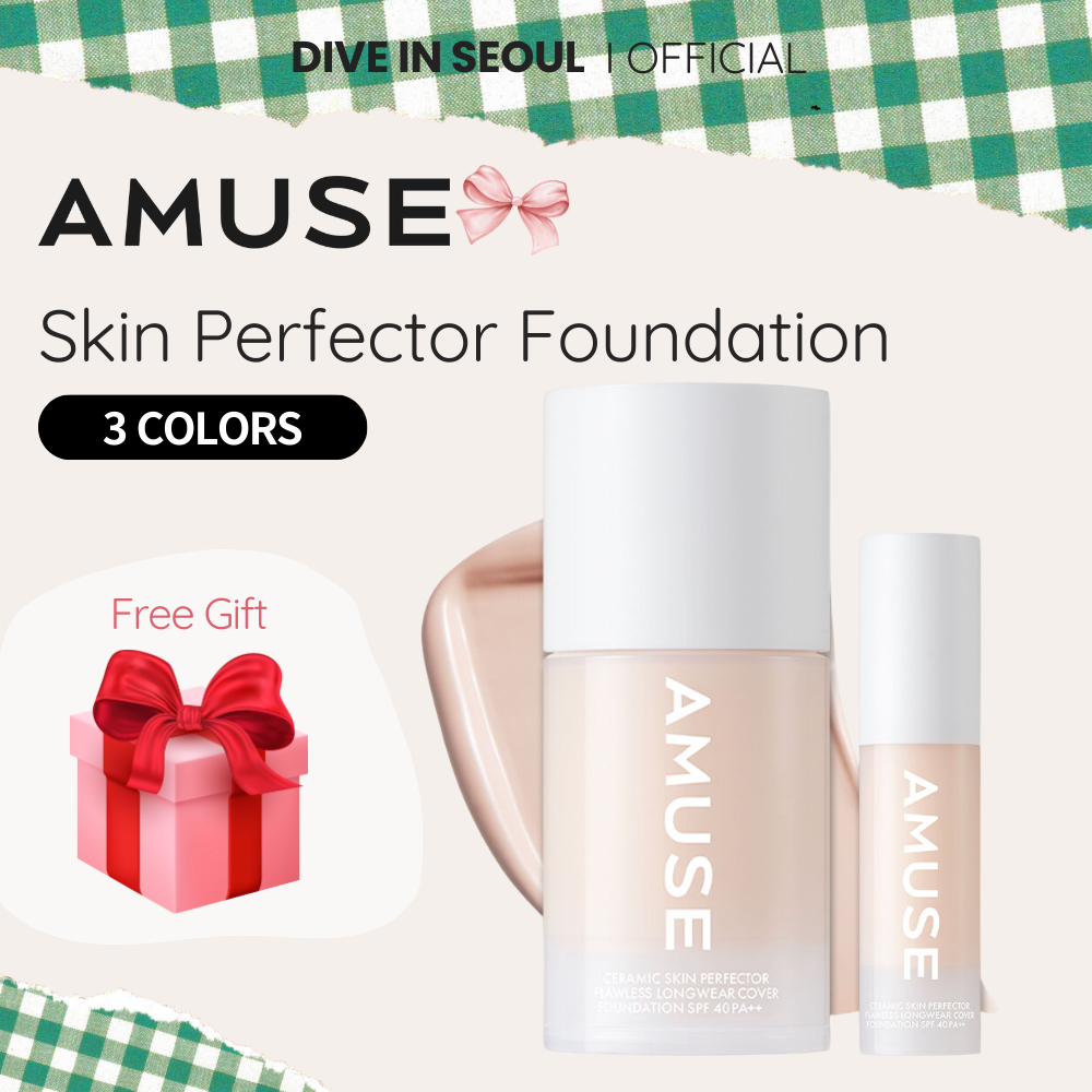 [AMUSE] Ceramic Skin Perfector Foundation – 3 สี