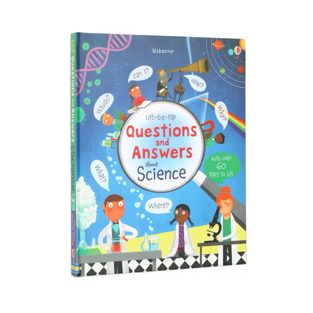 Usborne Lift-The-Flap คําถามและคําตอบเกี่ยวกับหนังสือเด็กวิทยาศาสตร์