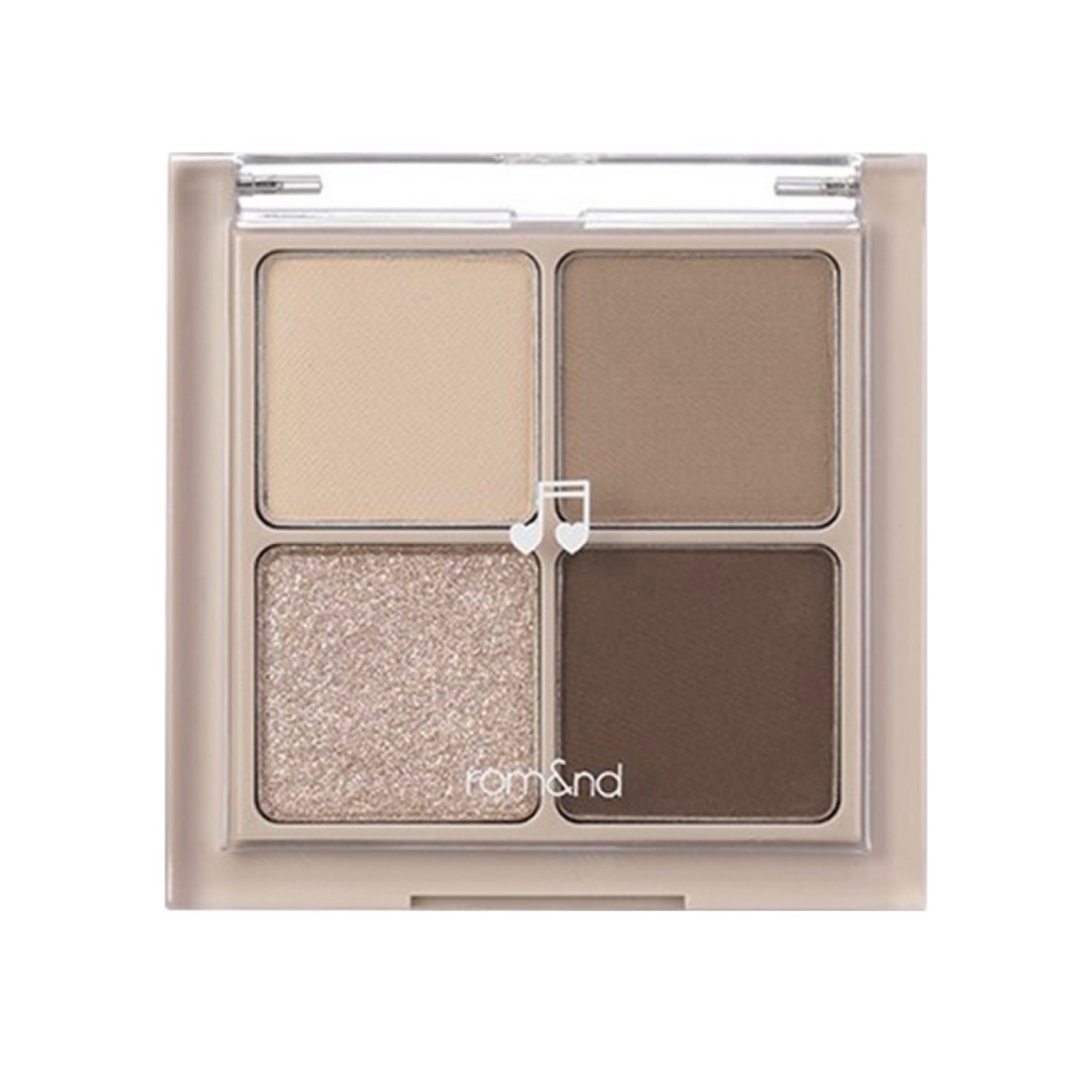 [rom&nd] Better Than Eyes Eyeshadow Palette 6.5g │ Soft Brown · Gentle Glitter · Daily Nude Makeup