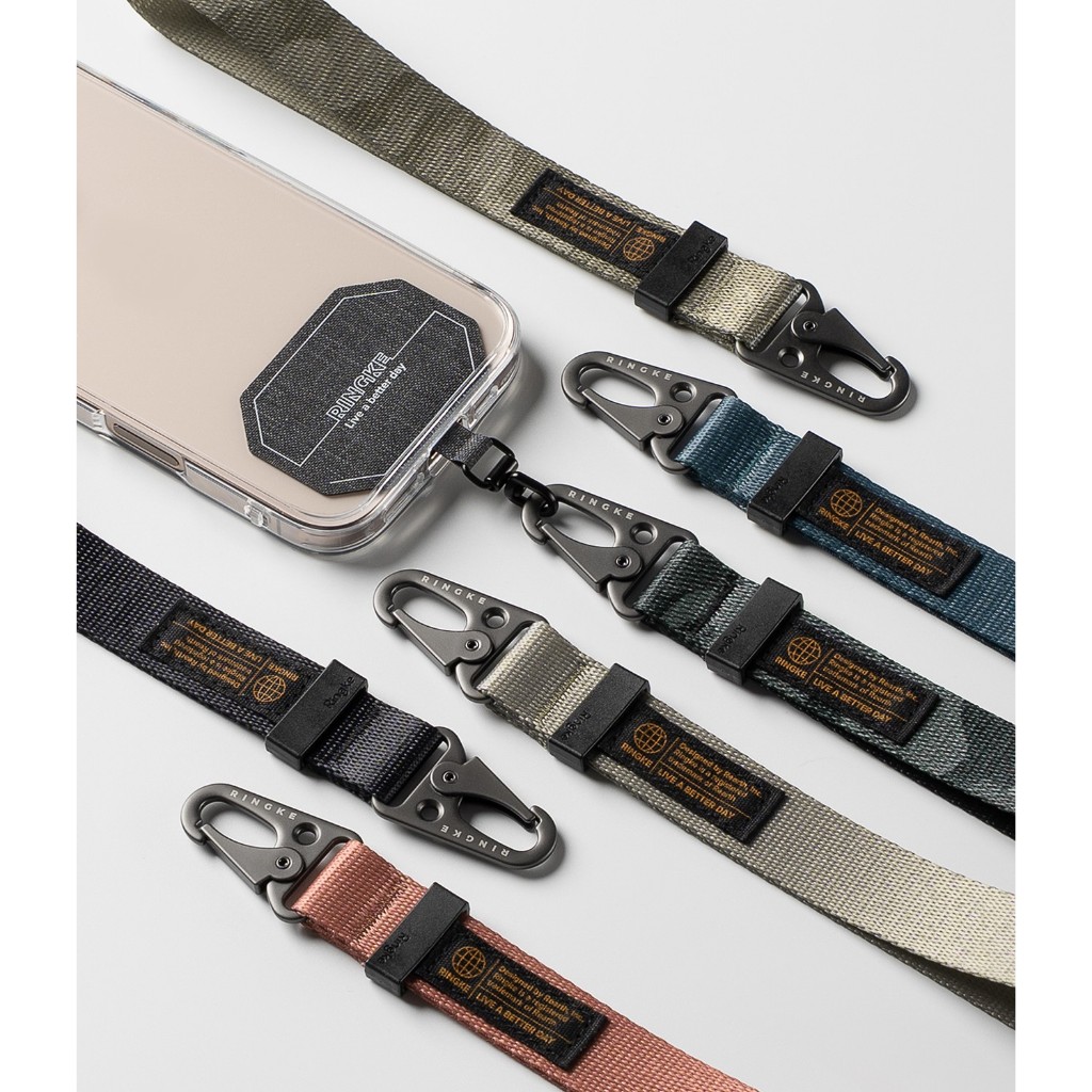 Ringke Holder Link & Tactical Webbing Hand Strap สําหรับสมาร์ทโฟนและอุปกรณ์เสริมอื่นๆ