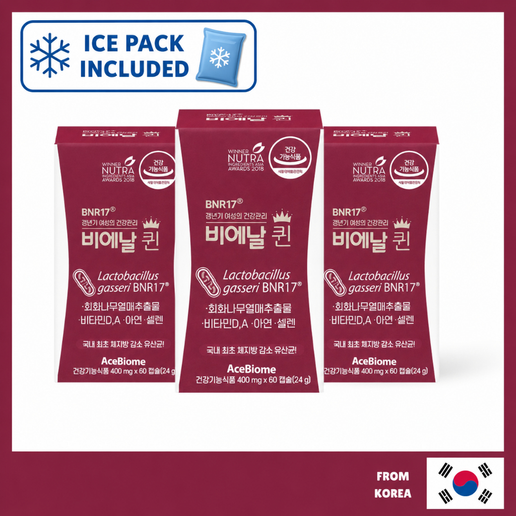 [BNR17] Bienal Queen Menopause Care อาหารเสริมโปรไบโอติก 400 มก.  60 แคปซูล