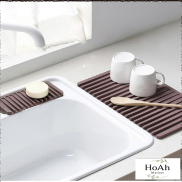 Waterflow Silicone Drying Mat, Mini, 1 ชิ้น / Korean Drying Mat / Silicone Design