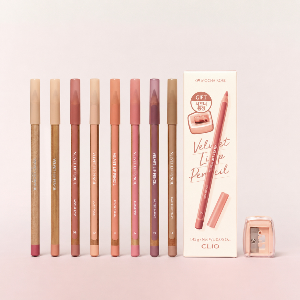 CLIO Velvet Lip Pencil (+Sharpener) | ลิปไลเนอร์ โอเวอร์ลิป | เฉดสีใหม่