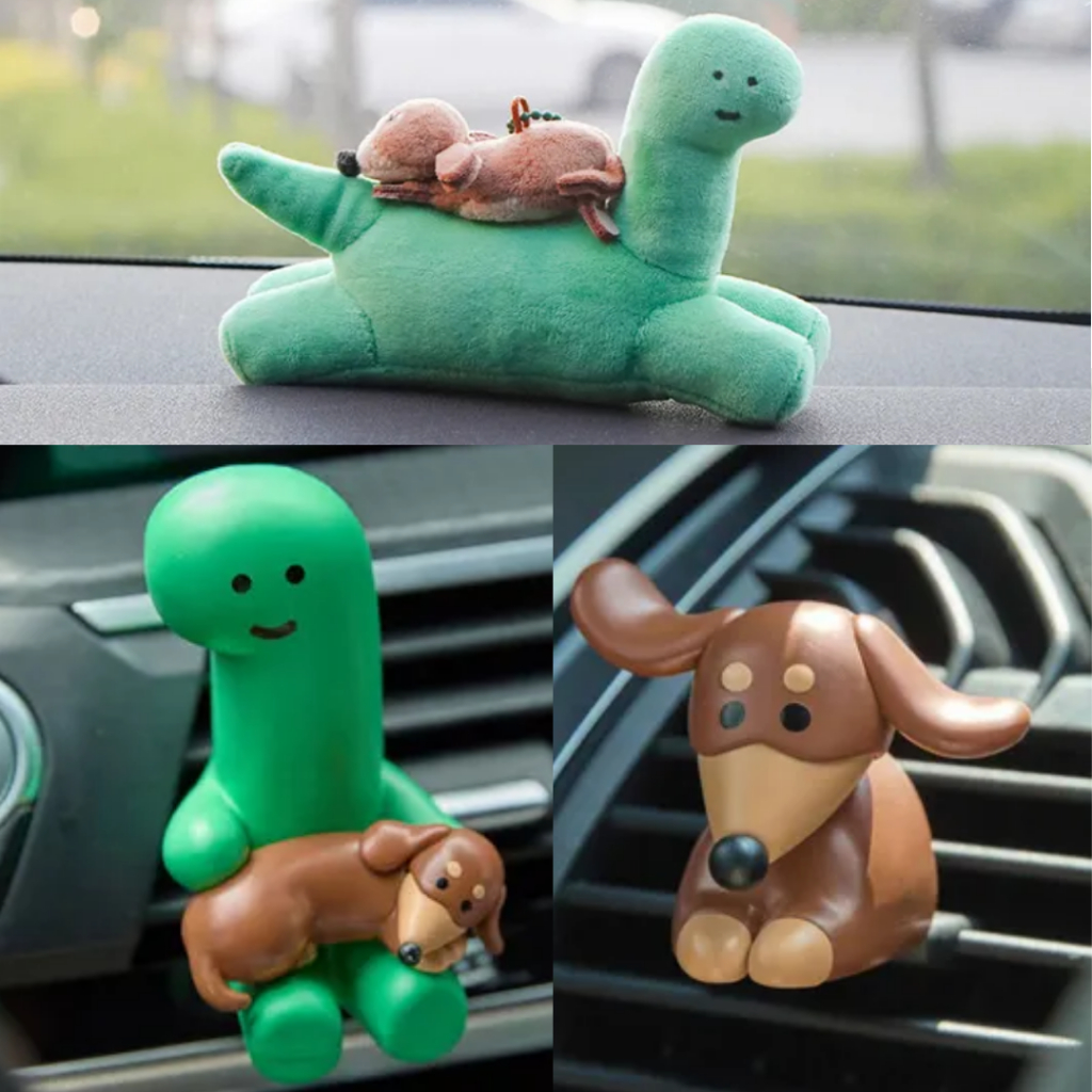 Joguman Studio Throw Away ไดโนเสาร์ Series Brachiosaurus Brachio Woody ไดโนเสาร์ตุ๊กตาจี้พวงกุญแจ Ai