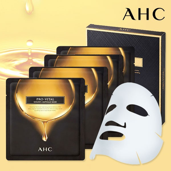 [AHC] Pro Vital Golden Ampoule Mask 4 แผ่น Hydrating Skin Care