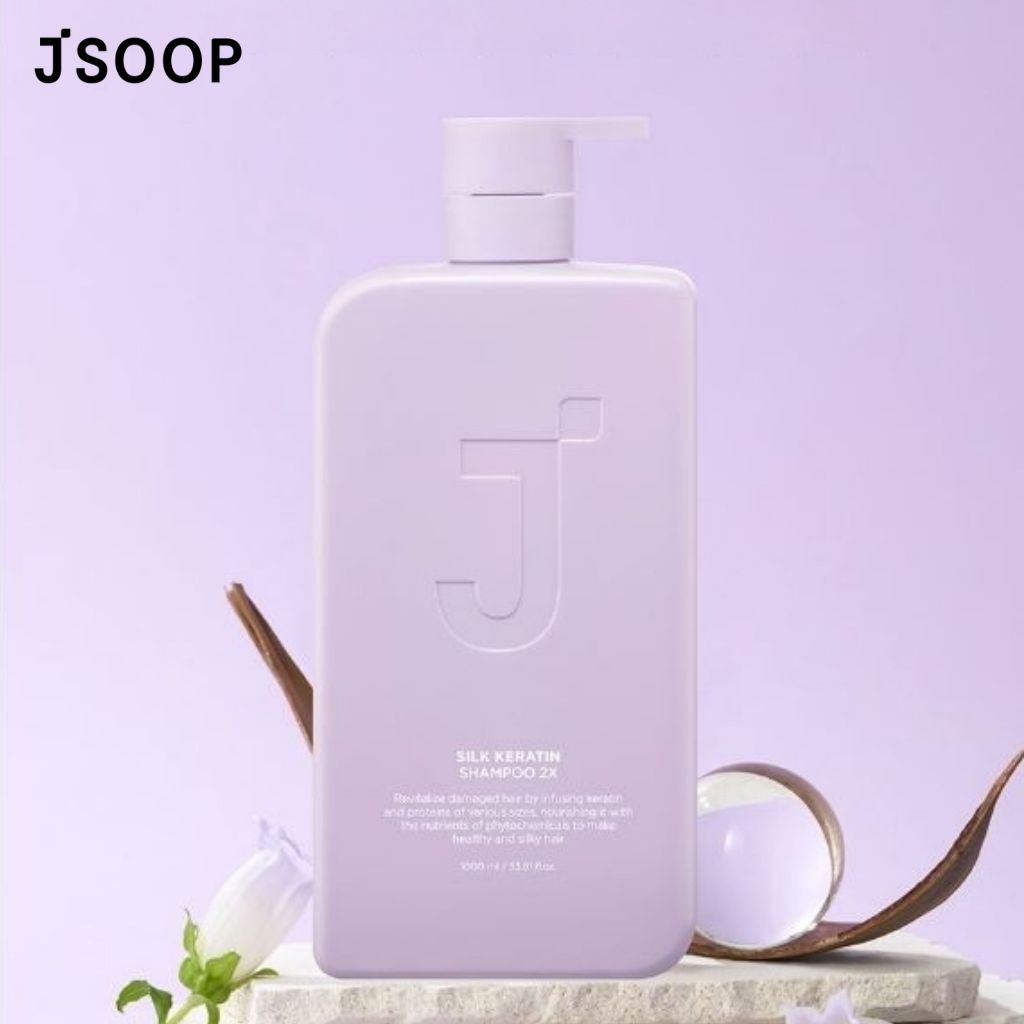 JSOOP Silk Keratin 2X Damaged Hair Deep Care Shampoo,Hairpack Treatment 1000ml/ โปรตีนผมฟอกขาวด้วยตนเอง