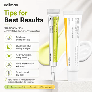 [Celimax] Pore+Dark Spot Brightening Cream 35ml ผิวแพ้ง่าย+The Vita Retinal Booster Anti-aging Duo