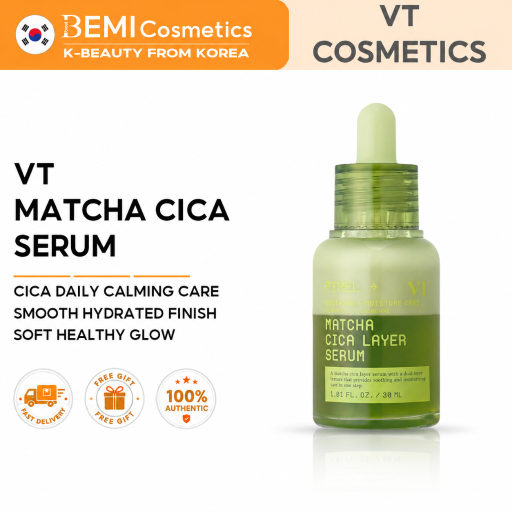 [VT COSMETICS] เซรั่มบำรุงผิว Matcha Cica Layer Serum 30 มล.