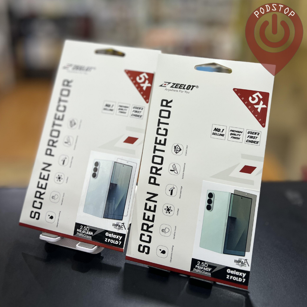 Zeelot PureGlass สําหรับ Galaxy Fold 7 (ใส / ความเป็นส่วนตัว)