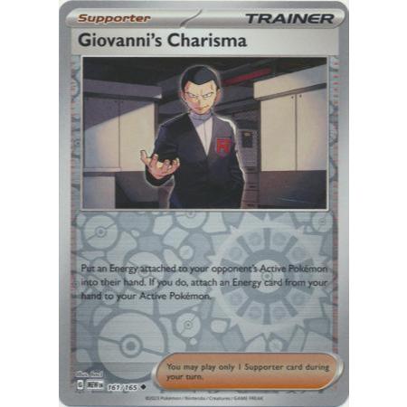 Pokemon Scarlet & Violet 151 Giovannis Charisma [Reverse Holo] 161 Pokemon Scarlet & Violet 151