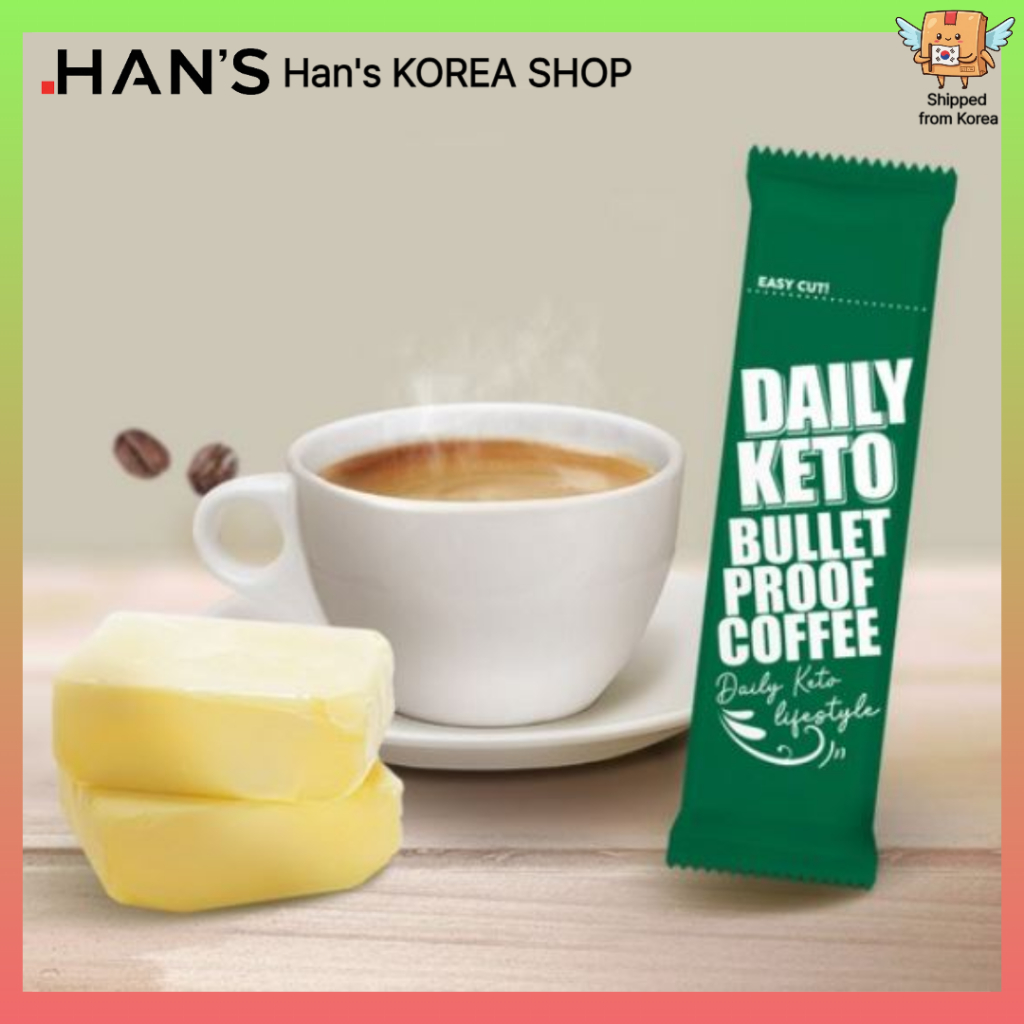 [DAILY KETO] กาแฟกันกระสุนพร้อมเนยจืดและน้ํามัน MCT (10g x 14 แท่ง) (ไม่มีกล่อง)