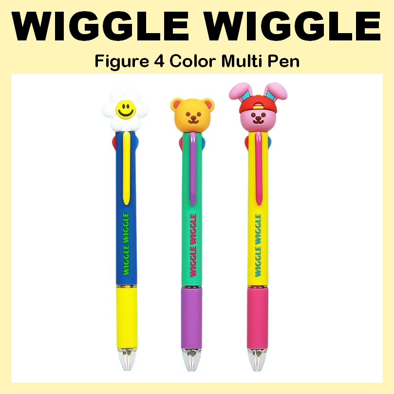 [WIGGLE WIGGLE] FIgure 4 Color Multi Pen (Smile We Love / Wiggle Bear / Little Play Bunny)