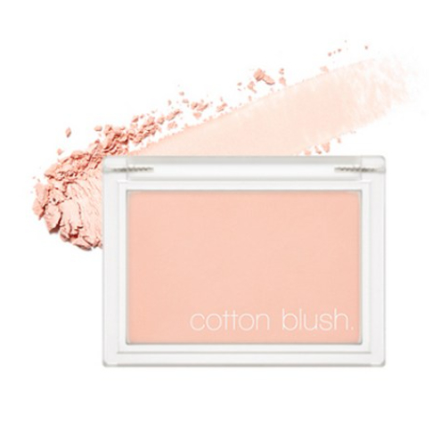 MISSHA Cotton Blusher 4g, 1pc – Soft Natural Long-Lasting Blush สําหรับแต่งหน้าทุกวัน