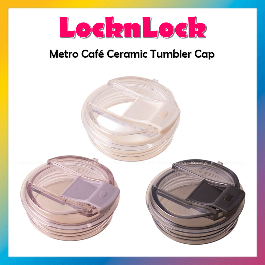 [LocknLock] Metro Café Ceramic Tumbler Cap LHC4357CAP (Ivory / Lavender / Black)