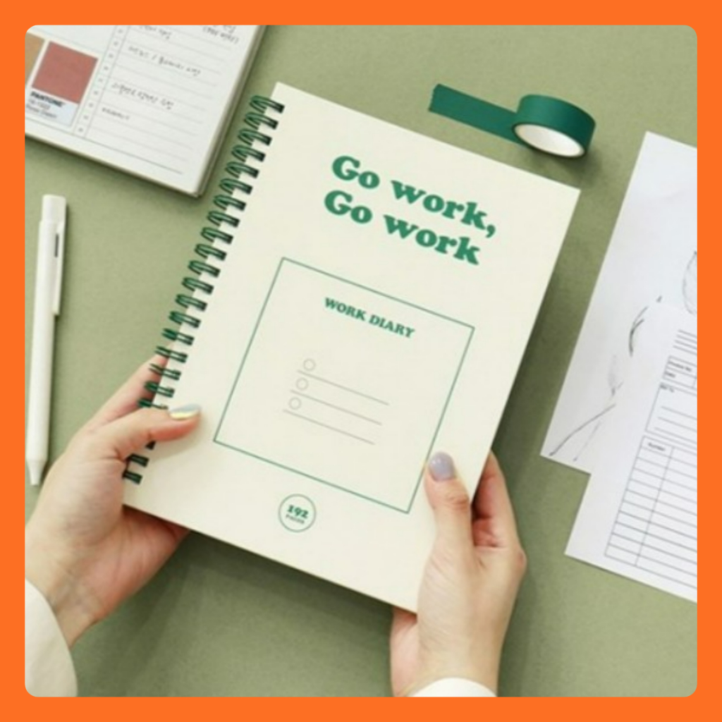 [ผลิตในเกาหลี] INDIGO A5 Work Diary 192p / Green·White · Planner 6 เดือน · Daily Schedule Organizer