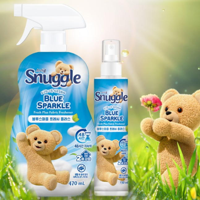 Snuggle Blue Sparkle Fresh Plus สเปรย์ดับกลิ่นและปรับอากาศผ้า
