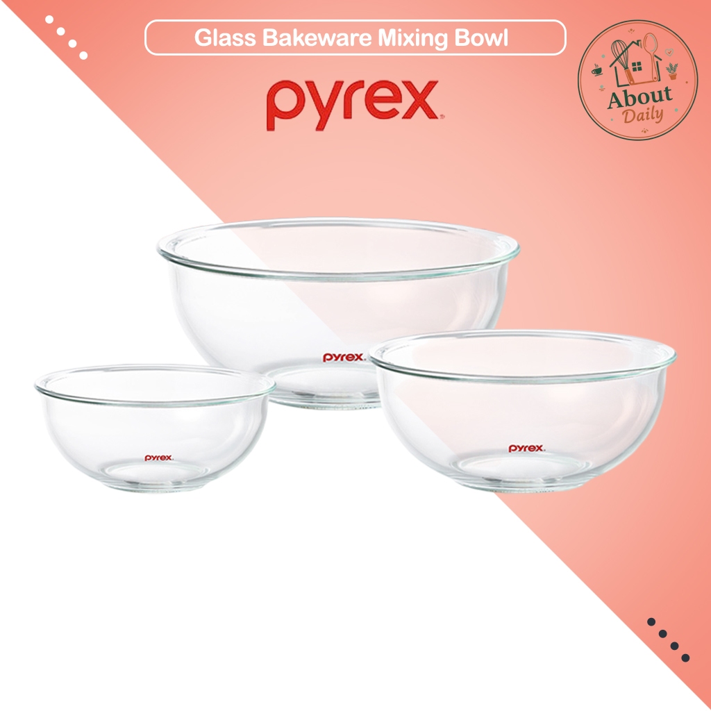 Pyrex / ชามผสมภาชนะแก้วทนความร้อน / 880ml, 1.4L, 2.4L