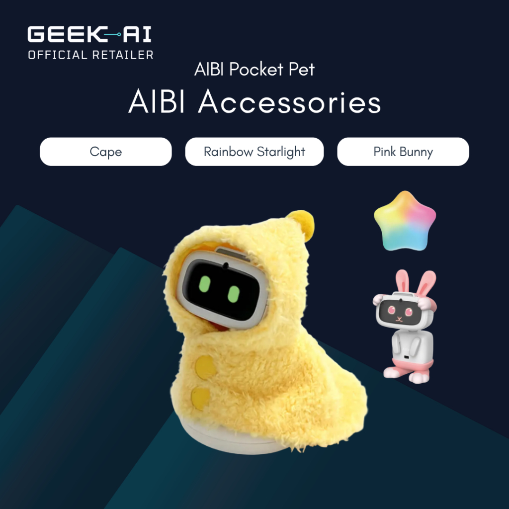 อุปกรณ์เสริมกระเป๋า AIBI ชุดกระต่าย, Cape & Star Light AI Pet Robot Accessories