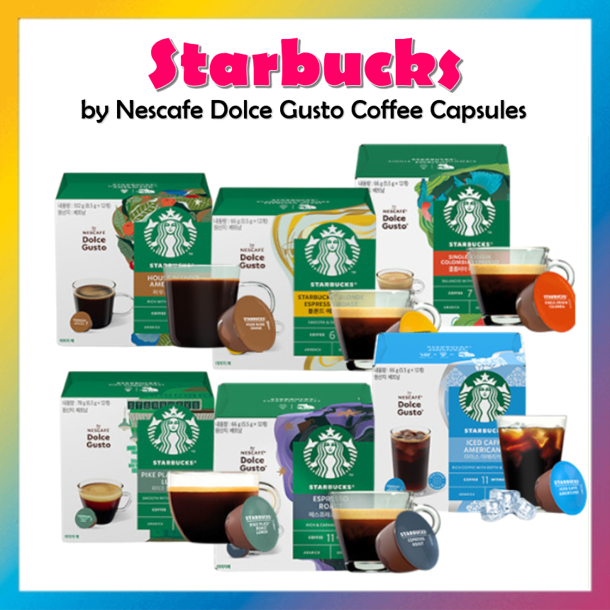 [Starbucks] by Nescafe Dolce Gusto Coffee Capsules – House Blend / Iced Americano / Pike Place / Esp