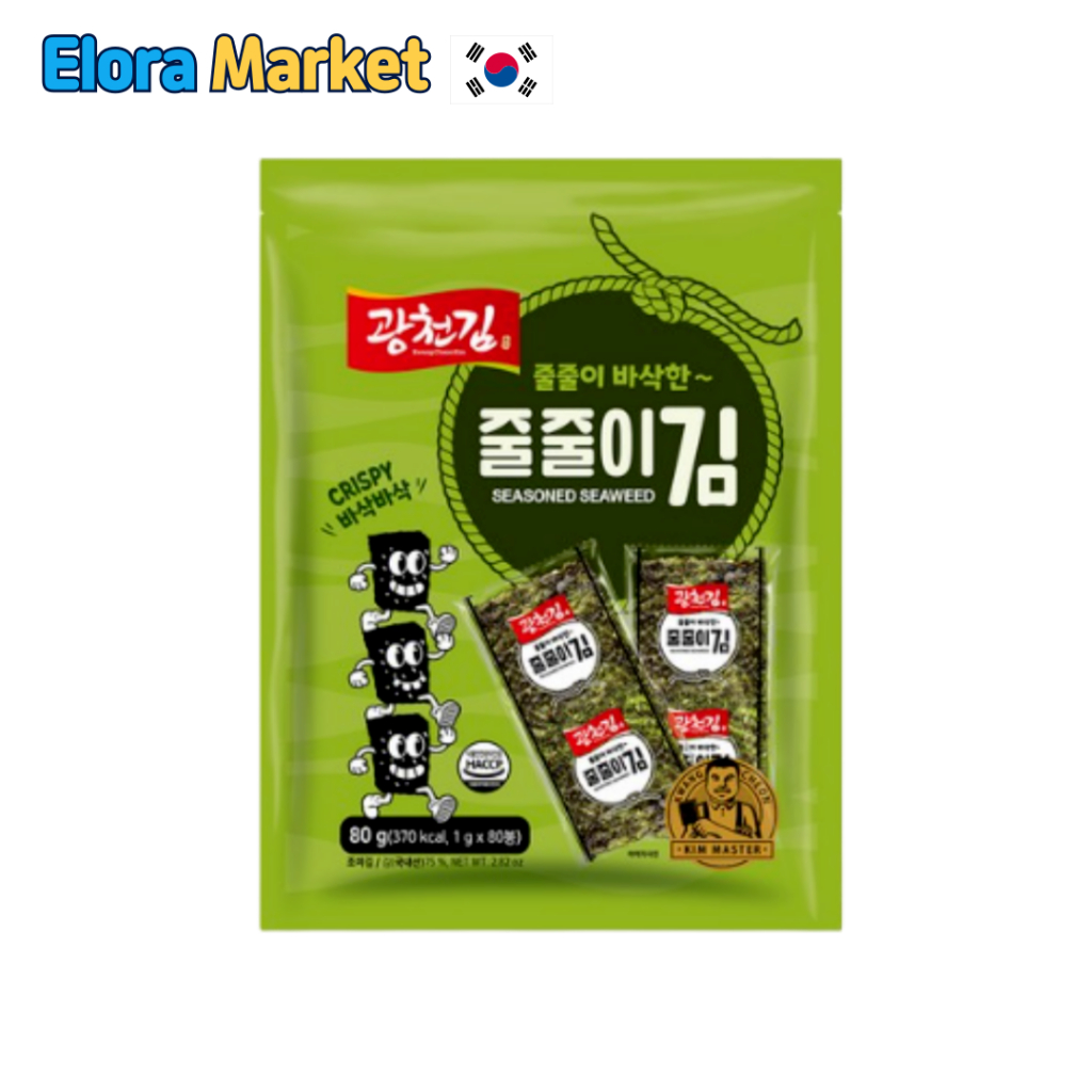 [Gwangcheon] ขนมสาหร่ายอบกรอบเกาหลี 80p 80g – ลาเวอร์คั่วเพื่อสุขภาพ