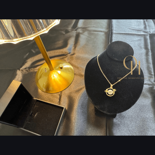 [แฮนด์เมดเกาหลี] สร้อยคอ HAON Celestial Orbit – จี้ Planet-Inspired ชุบทอง 14K