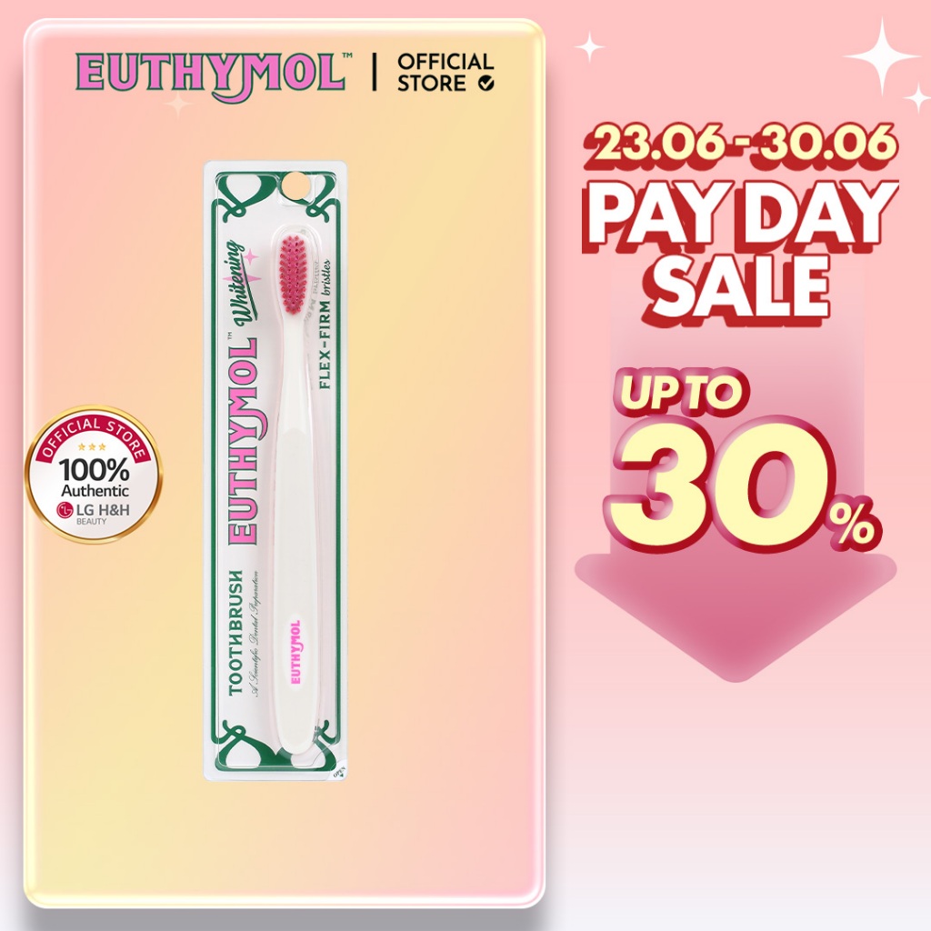 EUTHYMOL แปรงสีฟันไวท์เทนนิ่ง (Pink / White)