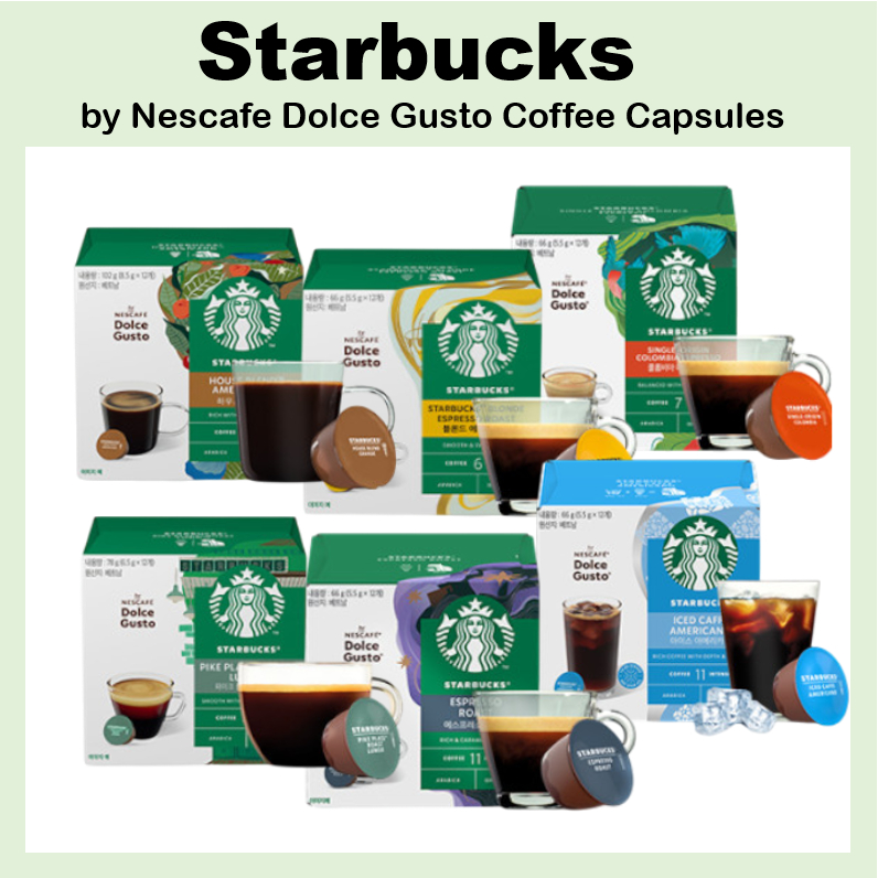 [Starbucks] by Nescafe Dolce Gusto Coffee Capsules – House Blend / Iced Americano / Pike Place / Esp