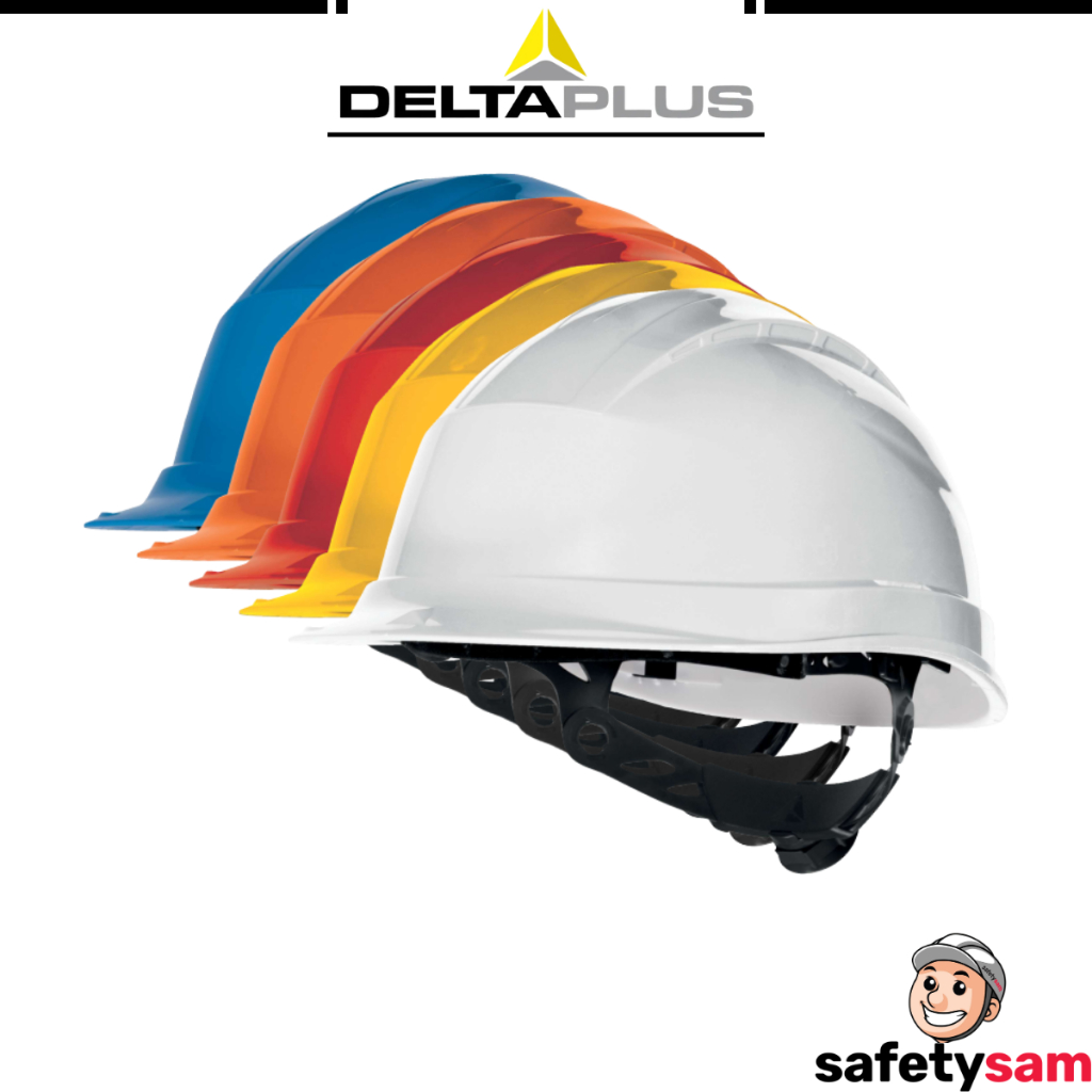 Delta Plus Quartz UP III หมวกนิรภัยหมวกแข็งไม่เจาะวงล้อ EN397 Class 0 53 ถึง 63 ซม.