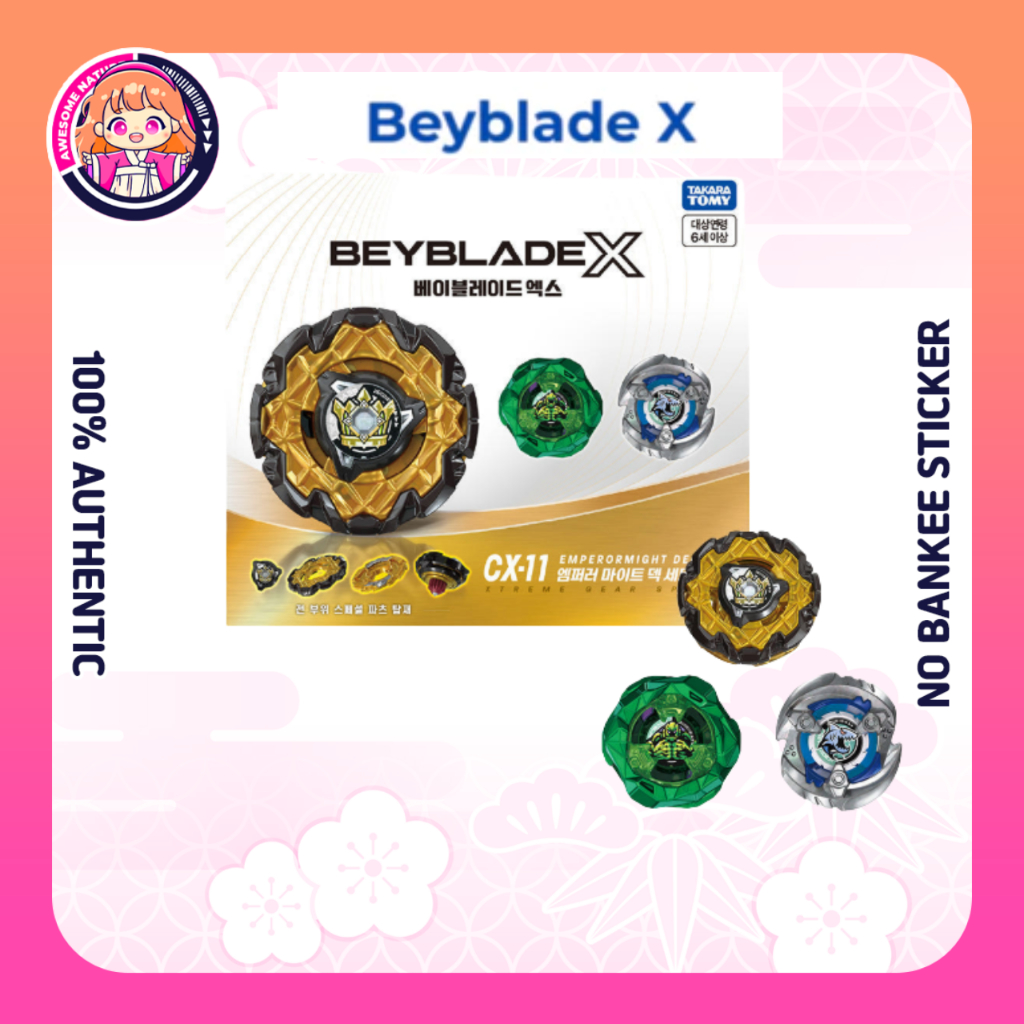 TAKARA TOMY BEYBLADE X CX-11 Emperor Might Deck Set