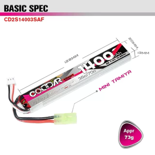 CODDAR Lipo 2s 7.4V 1400mAh 35c/70c