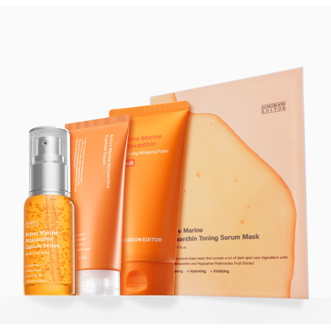 [sbedt Dark Spot Care Set] วิตามินซี 6000 Potency Marine Astaxanthin – 2-Week Dark Spot Cream + Dark