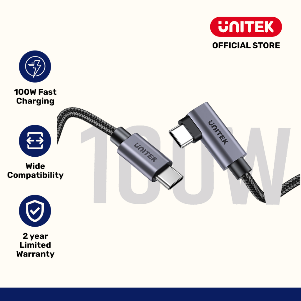 สาย USB-C 100W 90 องศา
