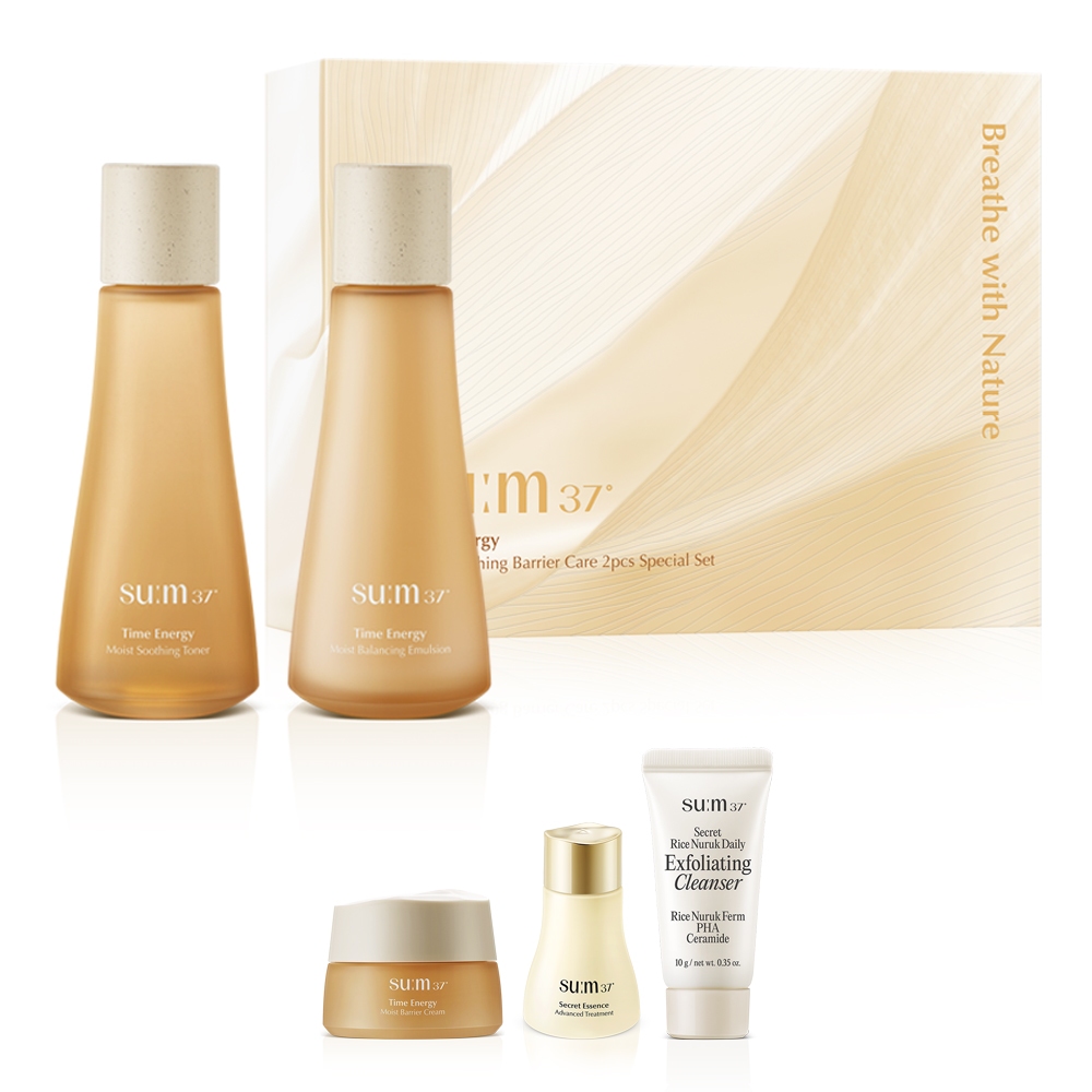 S:UM Time Energy Moist Barrier Care Skincare Set 1 ชุดโปรตีนคอลลาเจน Panthhenol Moisturizing Toner E