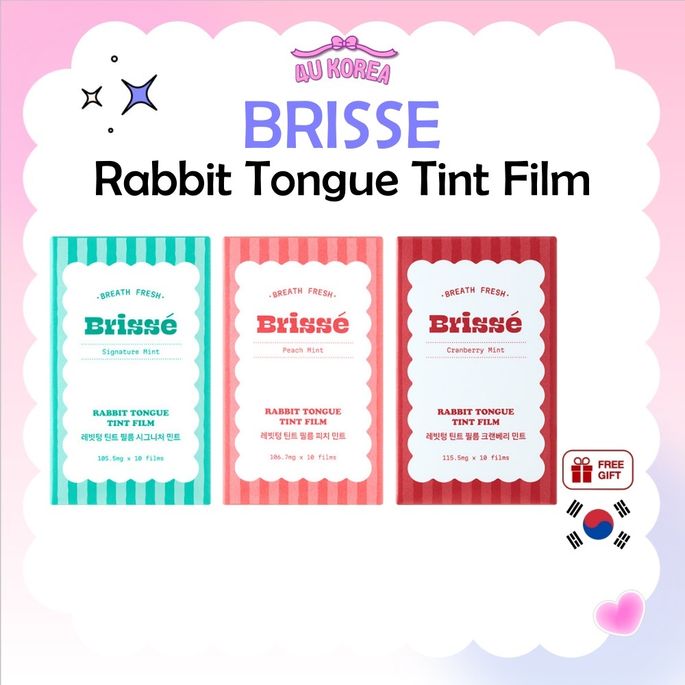 BRISSE Rabbit Tongue Tint Film 10P – 3 รสชาติ / K-BEAUTY