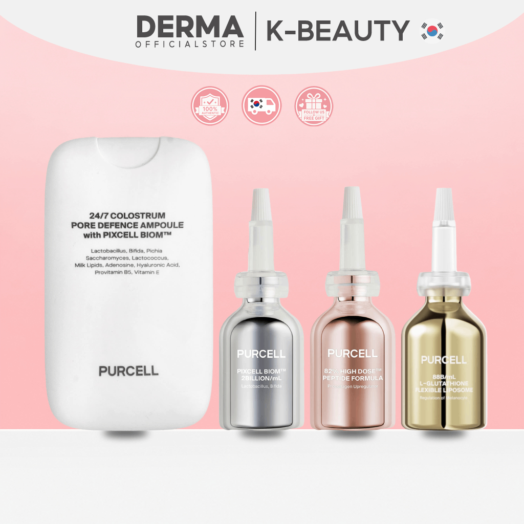 [PURCELL] Colostrum Pore Defence Duo-24/7 Colostrum Pore Defence Ampoule+2Billion/mL/Glutathione Flex Liposome/Peptide Formula - 30ml