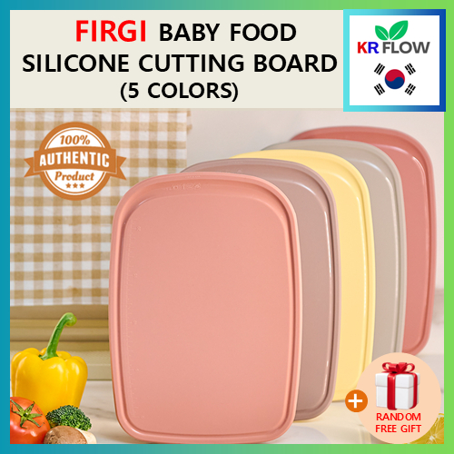 [FIRGI] เขียงซิลิโคนอาหารเด็ก (5 สี) + RANDOM FREE GIFT / ซิลิโคนพรีเมี่ยม / Made in Korea