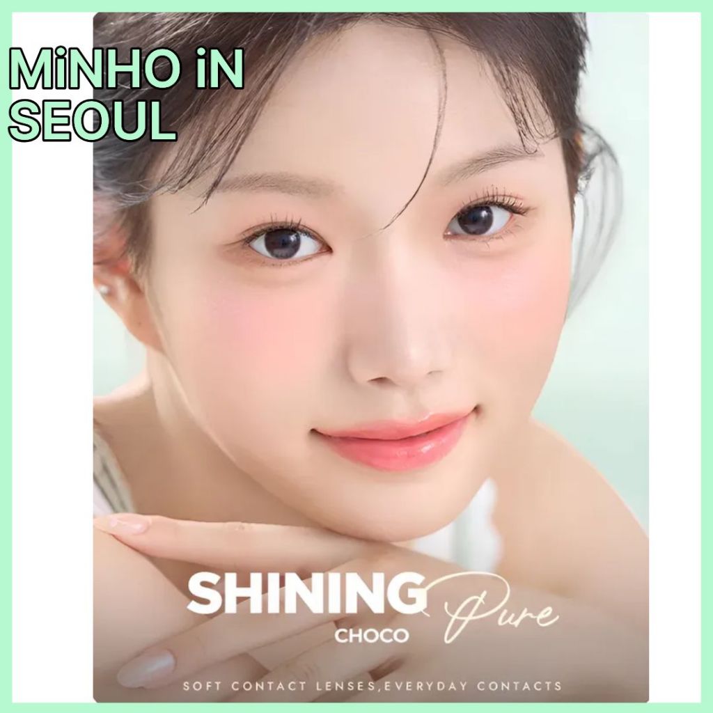 OLENS Shining Pure Choco Month – 1 สี  | สีน้ําตาลรายเดือน 12.6 มม. คอนแทคเลนส์สี K-Beauty 2p 1 กล่อ